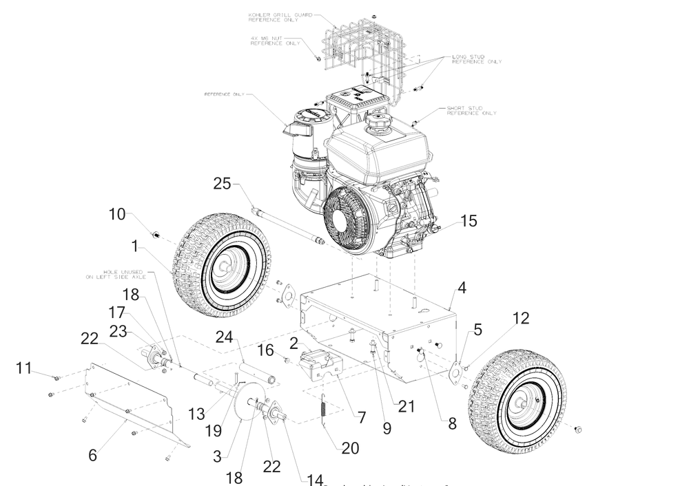 Frame Diagram and Parts List for CB2800 (24A667A710)(2017) Cub Cadet Sprayer